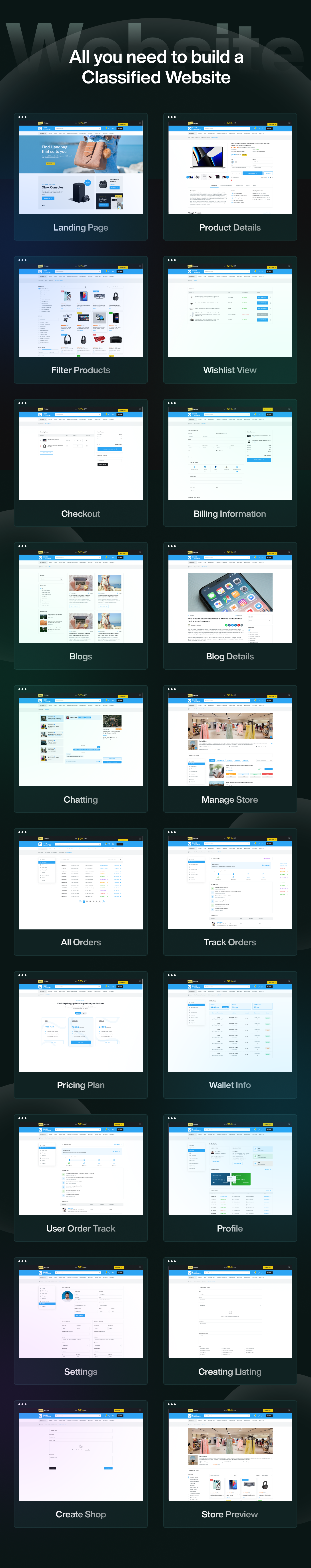 Full eCommerce Classified– Flutter (Android, iOS), Next.js Web, React Admin,  Laravel API